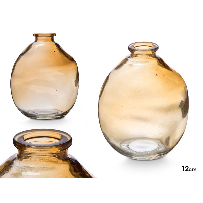 FRASCO DE CRISTAL IRREGULAR ÁMBAR · foto 4