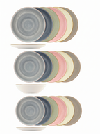 Vajilla 18 piezas stoneware decorada Harper