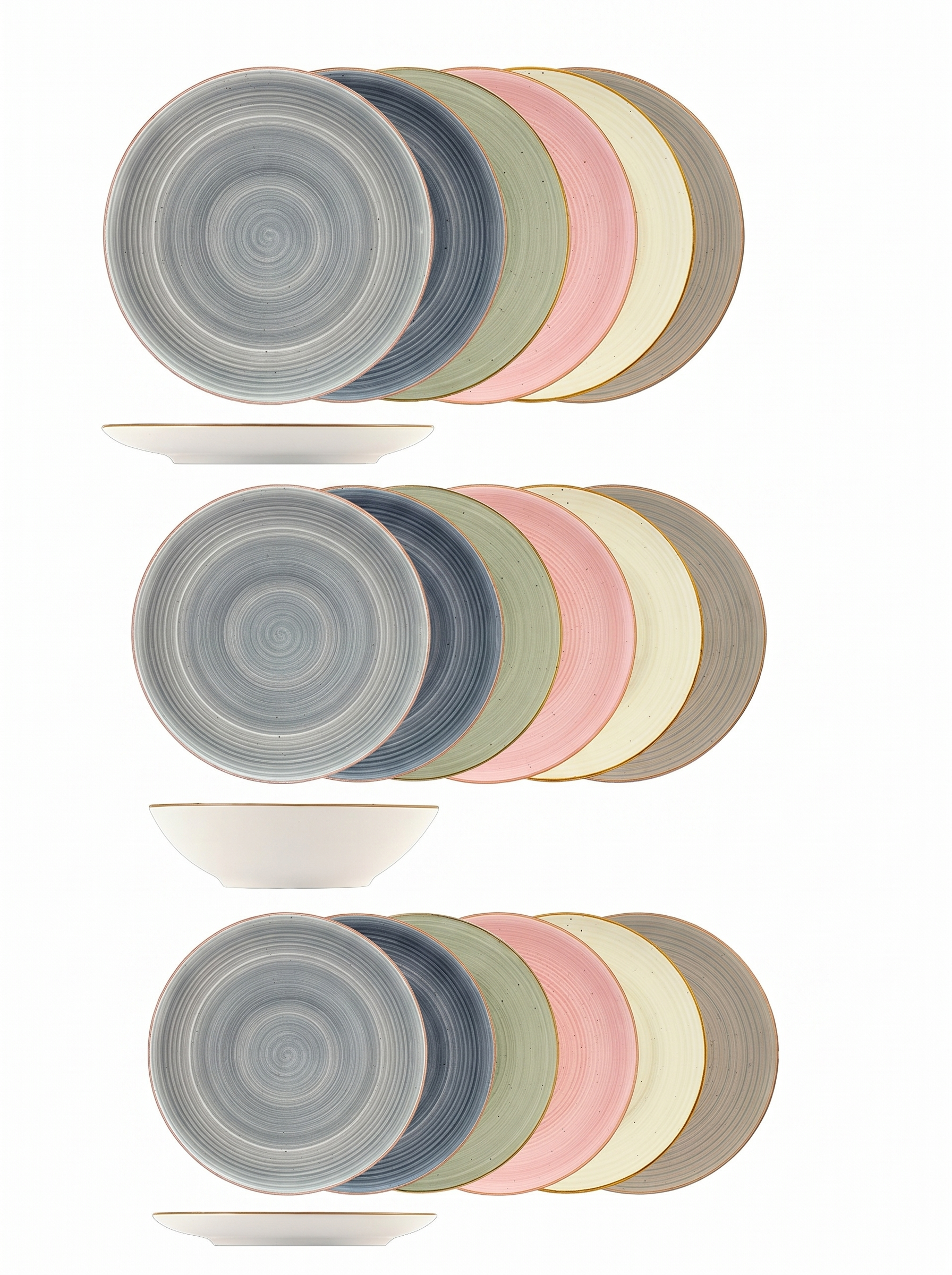 Vajilla 18 piezas stoneware decorada Harper