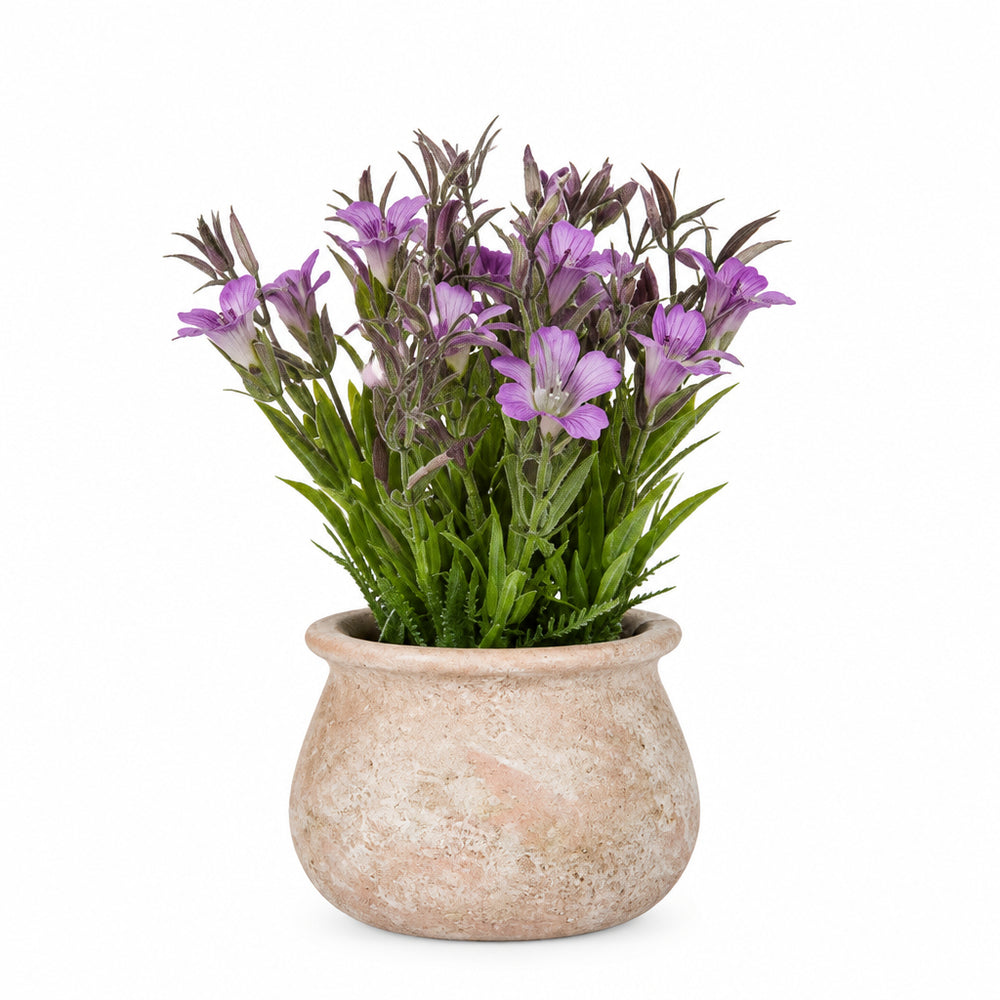 MACETA DE TERRACOTA CON FLORES ARTIFICIALES (3 COLORES) · foto 5