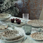 MANTEL ESTRELLAS PLATEADAS [140x240-150x300CM]