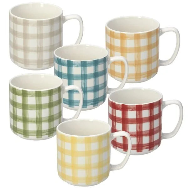 SET 6 TAZAS CALEDONIA BEIGE 380 ML