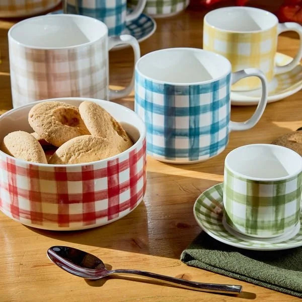 SET 6 TAZAS CALEDONIA BEIGE 380 ML