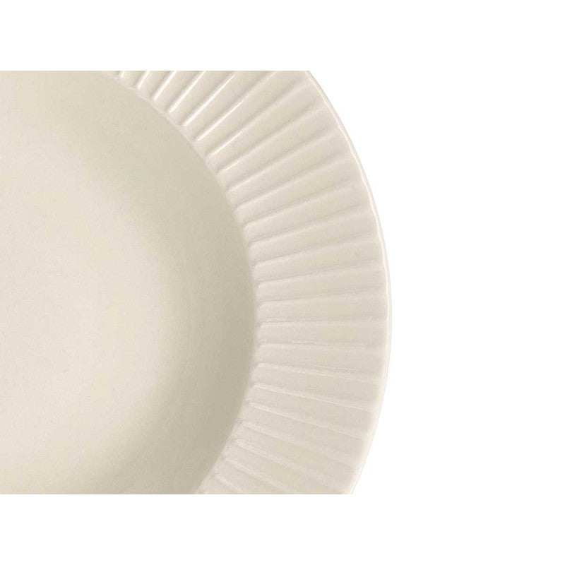 SET 6 PLATOS HONDOS PORCELANA RELIEVE RAYAS · foto 4