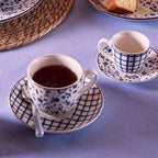 SET 6 TAZAS CAFÉ CON PLATO COTTAGE
