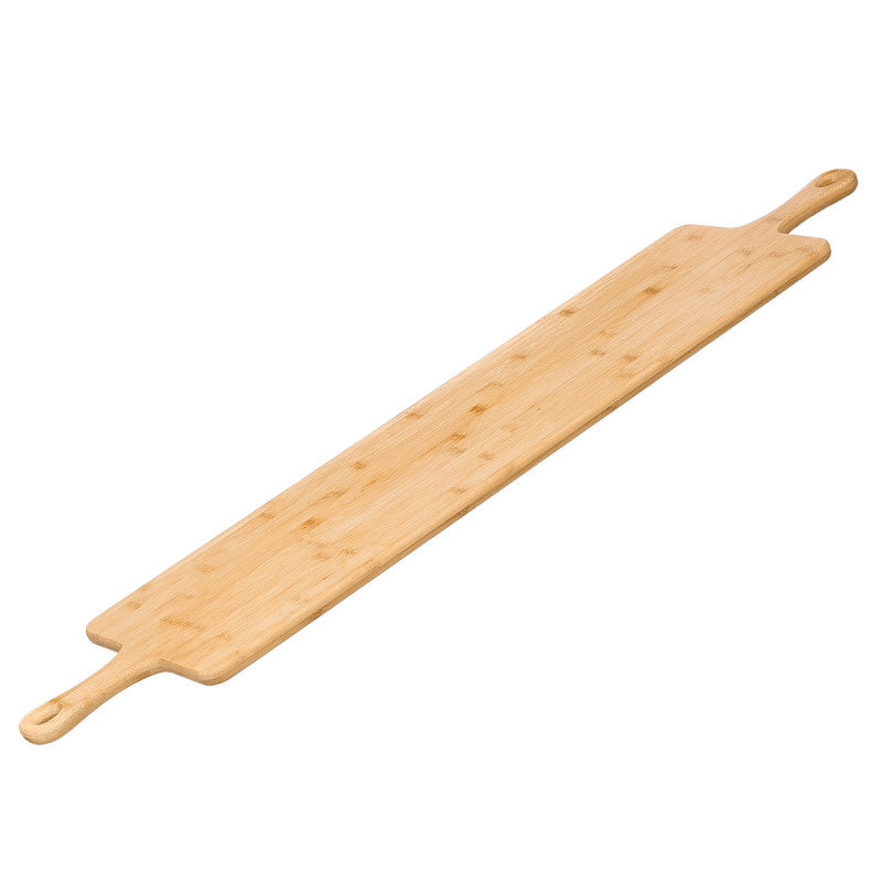 TABLA DE SERVIR CON 2 ASAS DE BAMBÚ