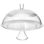 TARTERA CON CAMPANA DE VIDRIO TRANSPARENTE