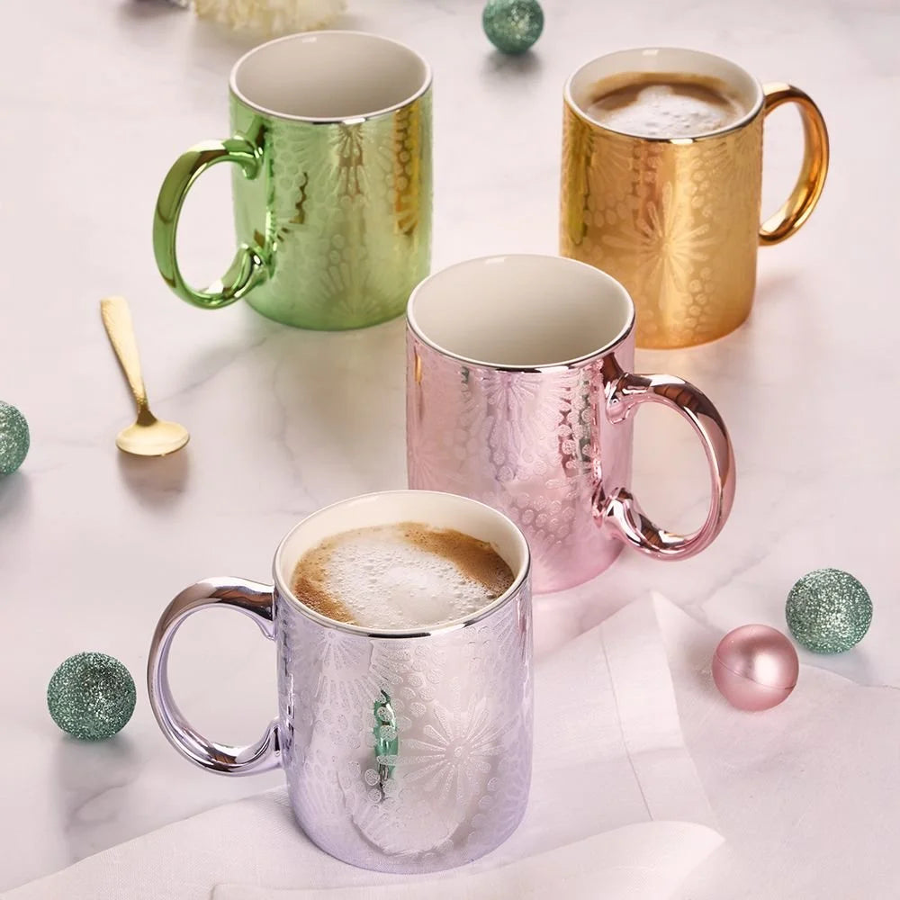 SET 4 TAZAS TWINKLE METÁLICAS