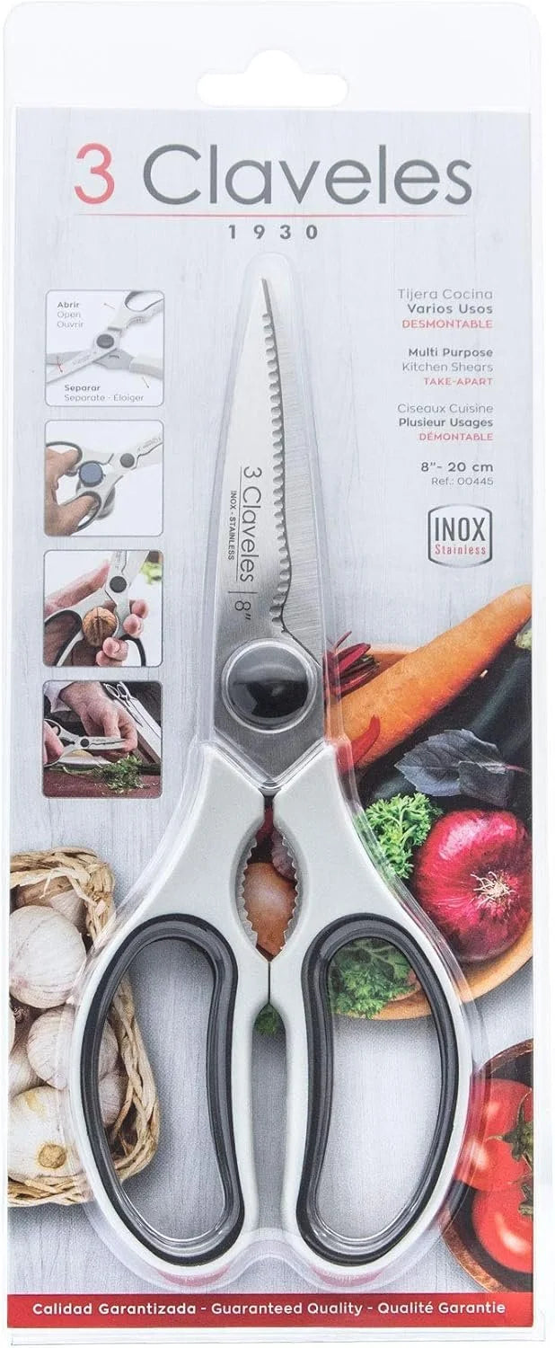 TIJERA DE COCINA INOX DESMONTABLE 3 CLAVELES