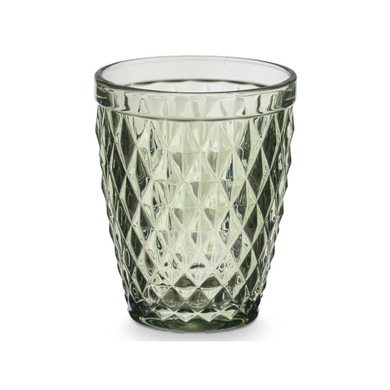SET 6 VASOS DIAMANTE VERDE